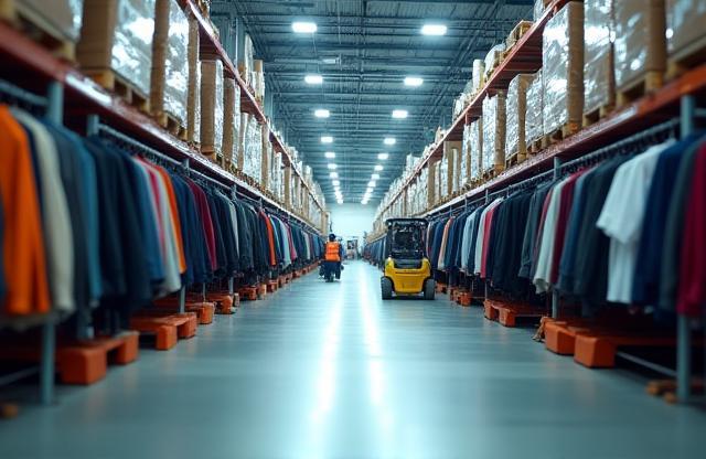 Apparel supply chain warehouse