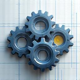Lean efficiency icon gears